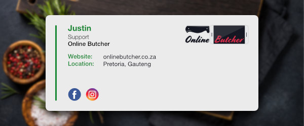 online butcher email signature